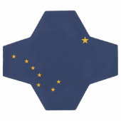 米国アラスカ州旗を持つ愛国的なサッカーボール サッカーボール (フラット)