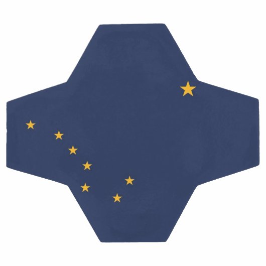 米国アラスカ州旗を持つ愛国的なサッカーボール サッカーボール (フラット)