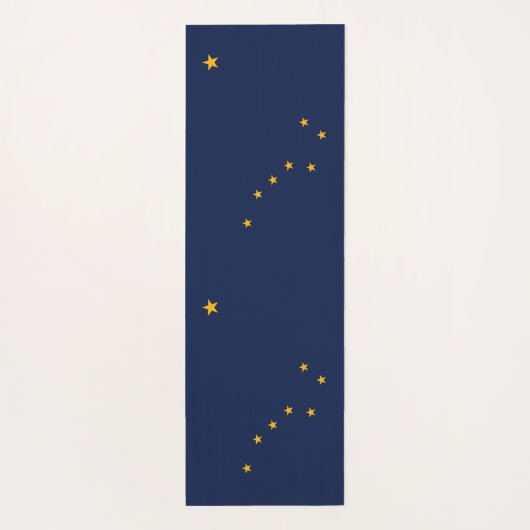 米国アラスカ州旗を持つ愛国的なヨガマット ヨガマット (裏面)