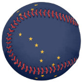 米国アラスカ州旗を持つ愛国的ソフトボール ソフトボール (正面左)