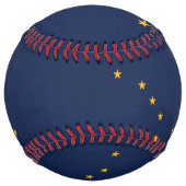 米国アラスカ州旗を持つ愛国的ソフトボール ソフトボール (正面)
