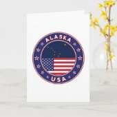 米国アラスカ州 カード (黄色い花)