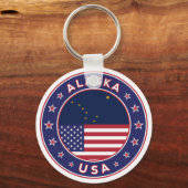 米国アラスカ州 キーホルダー (正面)