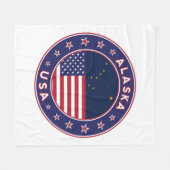 米国アラスカ州 フリースブランケット (正面(横))