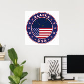 米国アラスカ州 ポスター (ホームオフィス)