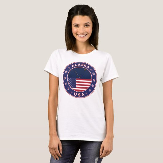 米国アラスカ州 Tシャツ (正面フル)