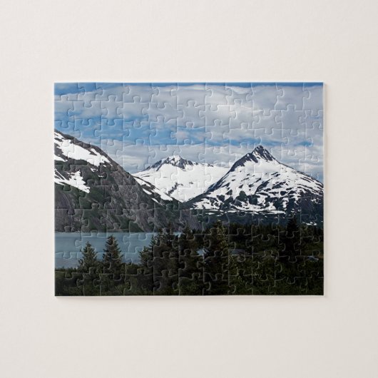 米国アラスカ，ポーテージ湖 ジグソーパズル (横)