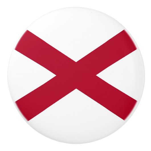 米国アラバマ州旗とセラミックノブの引っ張り セラミックノブ (正面)