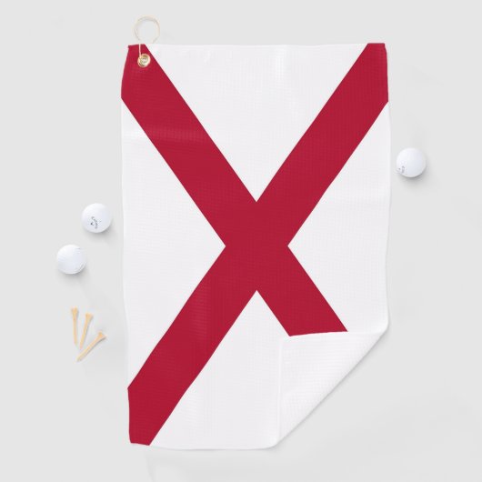 米国アラバマ州旗を持つゴルフタオル ゴルフタオル (インサイチュ)