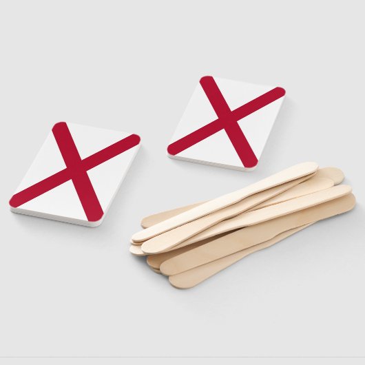 米国アラバマ州旗を持つハンドファンのセット ハンドファン (組立なし)