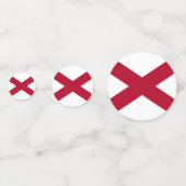 米国アラバマ州旗を持つ表紙吹雪 コンフェッティ (裏面)