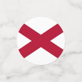 米国アラバマ州旗を持つ表紙吹雪 コンフェッティ (スモール正面)