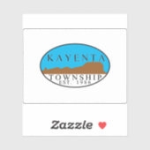 米国アリソン市萱田国旗 シール (シート)