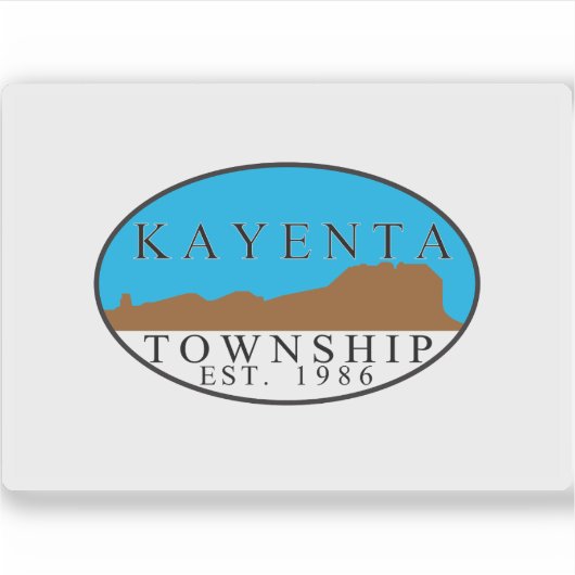 米国アリソン市萱田国旗 シール (正面)