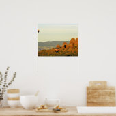 米国アリゾナ州セドナの熱気球。 ポスター (キッチン)