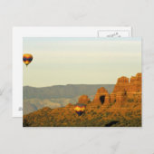 米国アリゾナ州セドナの熱気球。 ポストカード (正面/裏面)