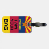 米国アリゾナ州旗とアメリカ州パーソナライズされた/ ラゲッジタグ (裏面横)