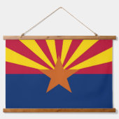 米国アリゾナ州旗を持つウォールタペストリー 吊り下げ型タペストリー (正面)