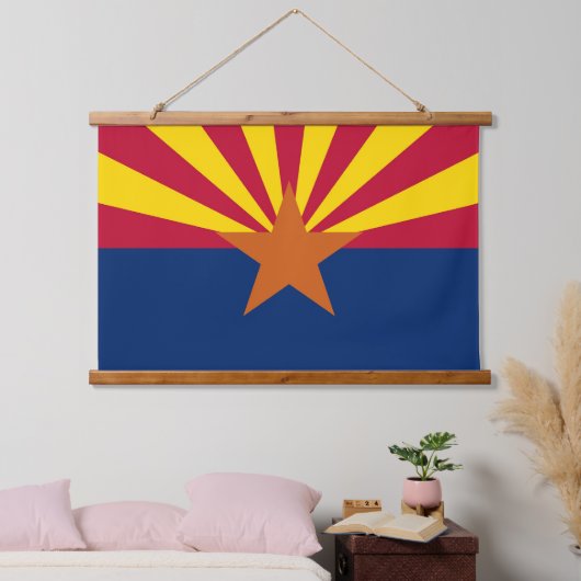 米国アリゾナ州旗を持つウォールタペストリー 吊り下げ型タペストリー (寝室)