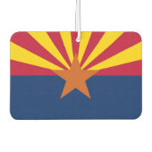 米国アリゾナ州旗を持つカーエアーフレザー カーエアーフレッシュナー (正面)