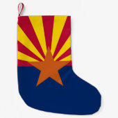 米国アリゾナ州旗を持つクリスマスストッキング スモールクリスマスストッキング (正面)