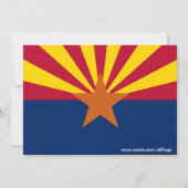 米国アリゾナ州旗を持つベビーシャワー招待状 招待状 (裏面)