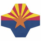 米国アリゾナ州旗を持つ愛国的なサッカーボール サッカーボール (フラット)