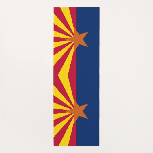 米国アリゾナ州旗を持つ愛国的なヨガマット ヨガマット (裏面)