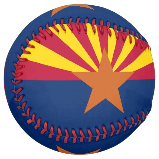 米国アリゾナ州旗を持つ愛国的ソフトボール ソフトボール (正面左)