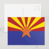 米国アリゾナ州旗 ポストカード (正面/裏面)