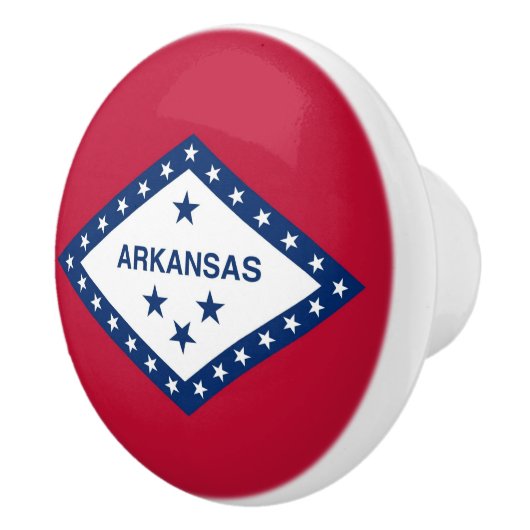 米国アーカンソー州旗とセラミックノブの引っ張り セラミックノブ (右)