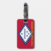 米国アーカンソー州旗と荷札 ラゲッジタグ (裏面縦)