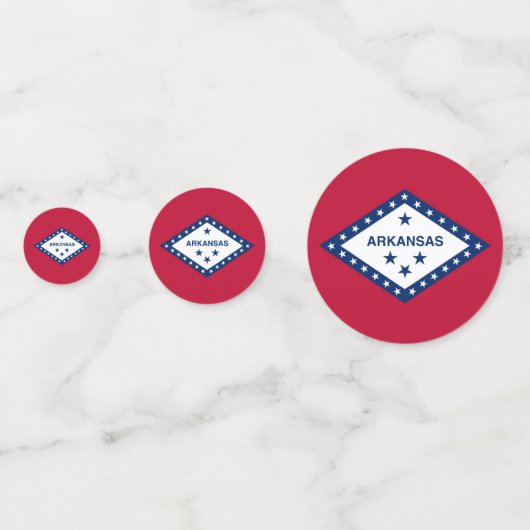 米国アーカンソー州旗を持つテーブル紙吹雪 コンフェッティ (裏面)