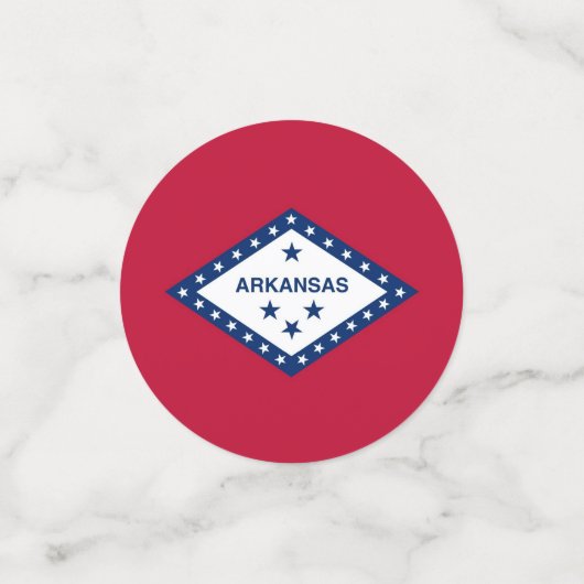 米国アーカンソー州旗を持つテーブル紙吹雪 コンフェッティ (スモール正面)