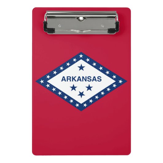 米国アーカンソー州旗を持つミニクリップボード ミニクリップボード (正面)