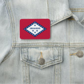 米国アーカンソー州旗を持つ愛国的な名前タグ 名札 (インサイチュ)