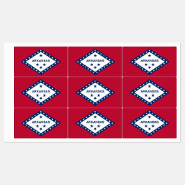 米国アーカンソー州旗を持つ愛国的な州 ラベル