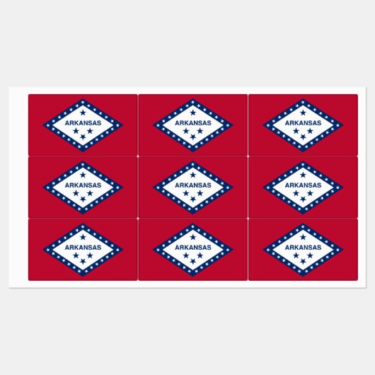 米国アーカンソー州旗を持つ愛国的な州 ラベル (シート)
