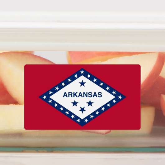 米国アーカンソー州旗を持つ愛国的な州 ラベル (貼付)