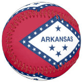 米国アーカンソー州旗を持つ愛国的ソフトボール ソフトボール (正面左)