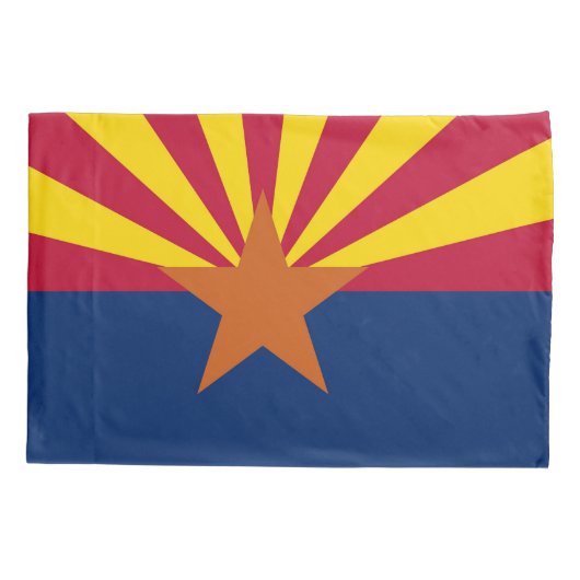 米国ア独身のリゾナ州愛国的柱状旗 枕カバー (裏面)