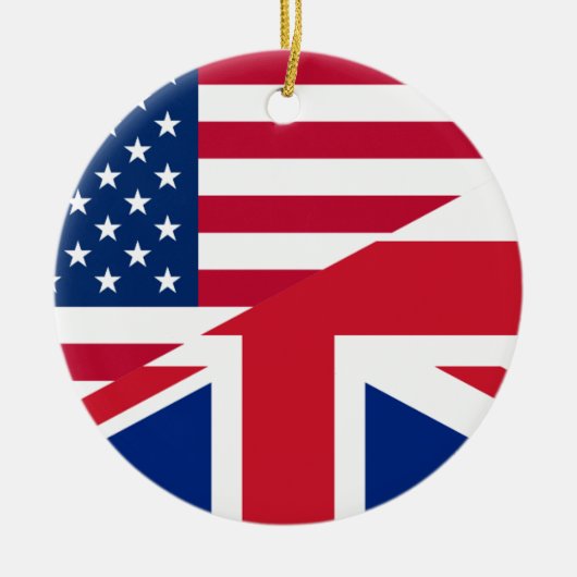 米国イギリス セラミックオーナメント (正面)
