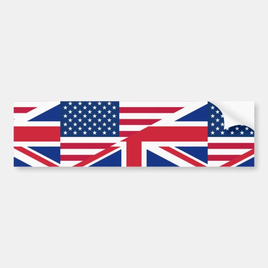 米国イギリス バンパーステッカー (正面)