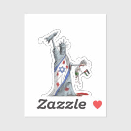 米国イスラエル大量虐殺シール無料パレスチナ無料ガザ シール