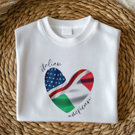 米国イタリア国旗のハート | アメリイタリアンカプライド Tシャツ