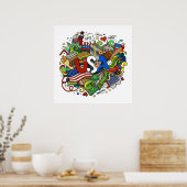 米国イラストレーションアートポスター ポスター (キッチン)