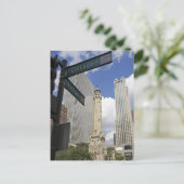 米国イリノイ州シカゴのウォータータワー ポストカード (スタンド正面)