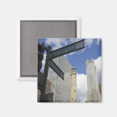 米国イリノイ州シカゴのウォータータワー マグネット (正面/裏面)