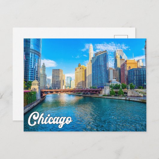 米国イリノイ州シカゴの美しい都市 ポストカード (正面/裏面)