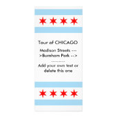 米国イリノイ州シカゴ州旗を持つラックカード ラックカード (正面)